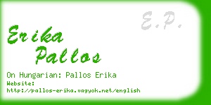 erika pallos business card